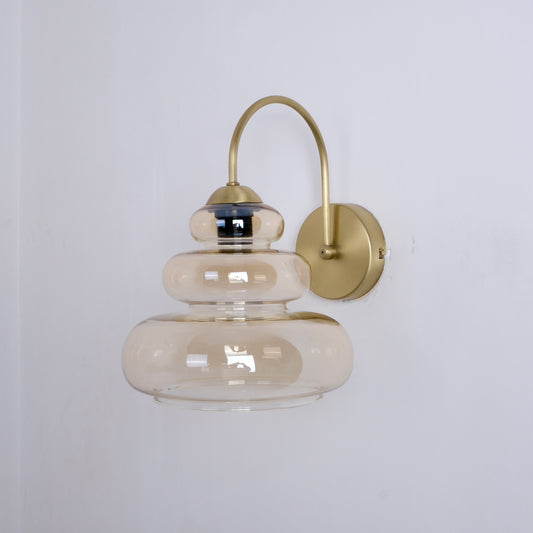Amber Glass Wall Sconce