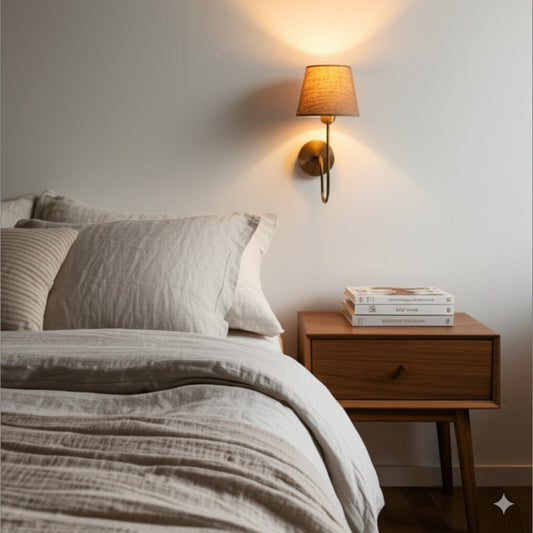 Aged Brass Plug-In Wall Sconce - (hardware + installation guide included)