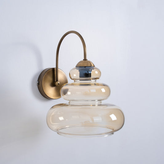 Amber Glass Wall Sconce