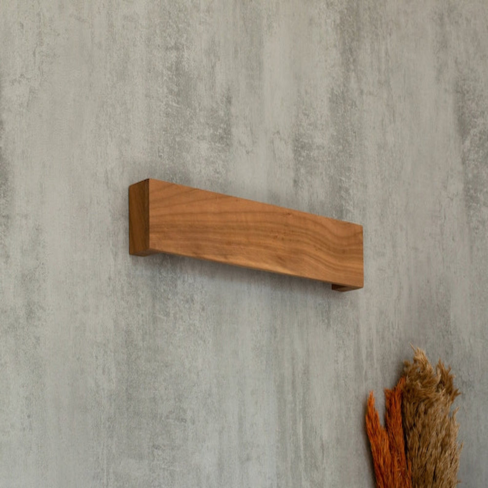Walnut Wood Linear Wall Lamp-Minimalist Dimmable LED Sconce