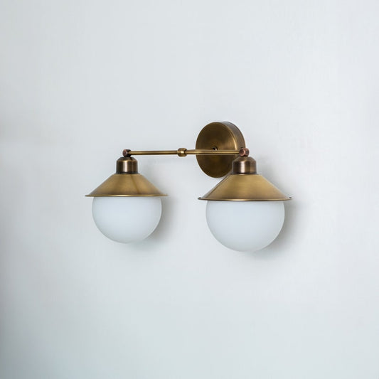 Aged Brass Industrial Vanity Light-Mid Century Bathroom Wall Sconce