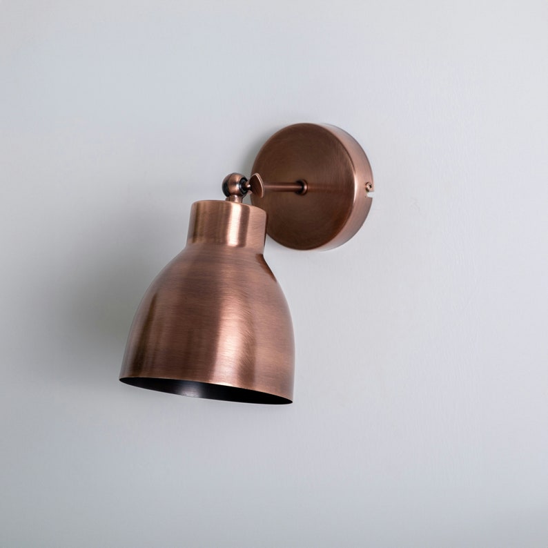 Adjustable Brass Wall Sconce-Vintage Farmhouse Bedside Light