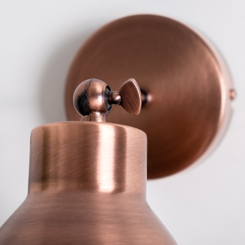 Adjustable Brass Wall Sconce-Vintage Farmhouse Bedside Light