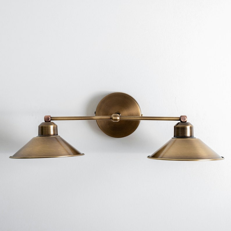 Double Shade Vanity Wall Sconce-Modern Farmhouse Rustic Lighting