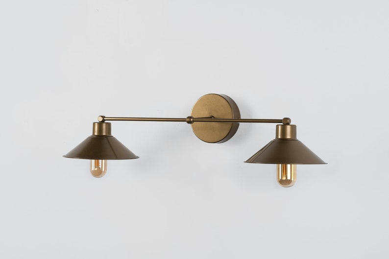 Double Shade Vanity Wall Sconce-Modern Farmhouse Rustic Lighting
