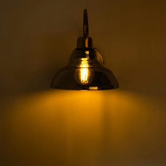 Industrial Glass Shade Wall Sconce Lamp-Vintage Farmhouse Lighting