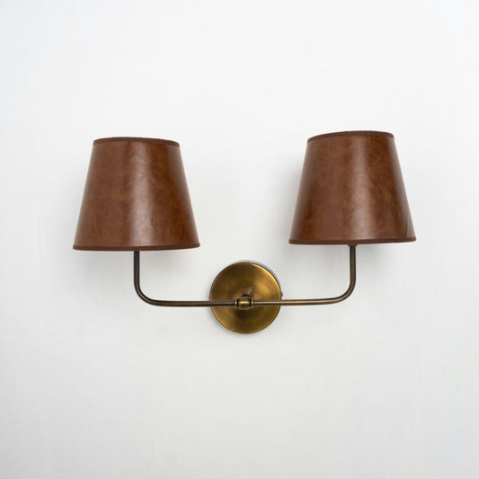 Vintage Fabric Shade Wall Sconce