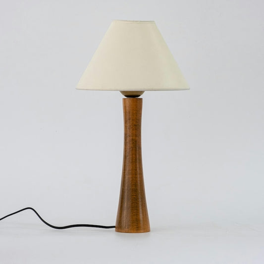 Walnut Wood Table Lamp-Minimalist Handmade Bedside Light