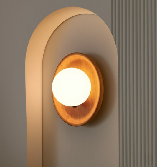 Boho Modern Wood Wall Sconce
