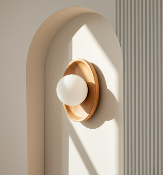 Boho Modern Wood Wall Sconce