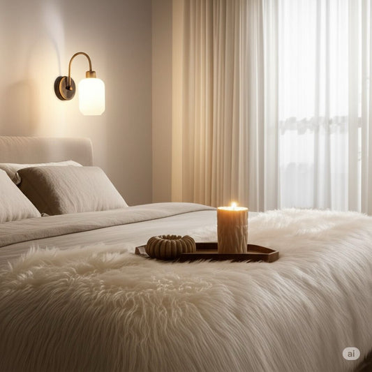 Ribbed Glass Wall Sconce Lamp–Modern Farmhouse Light Fixture