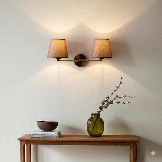Chic Vintage 2-Light Wall Sconce -Modern Vanity Lamp for Bedroom