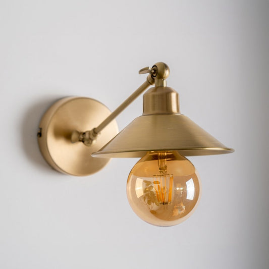 Aged Brass Swing Arm Sconce