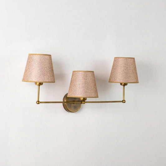 Aurora Luxe 3-Light Wall Sconce – Pure Linen Shades