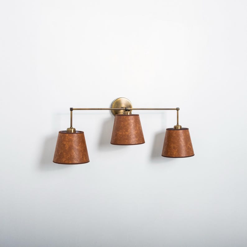 Château Brass Wall Sconce - Natural Linen Shades