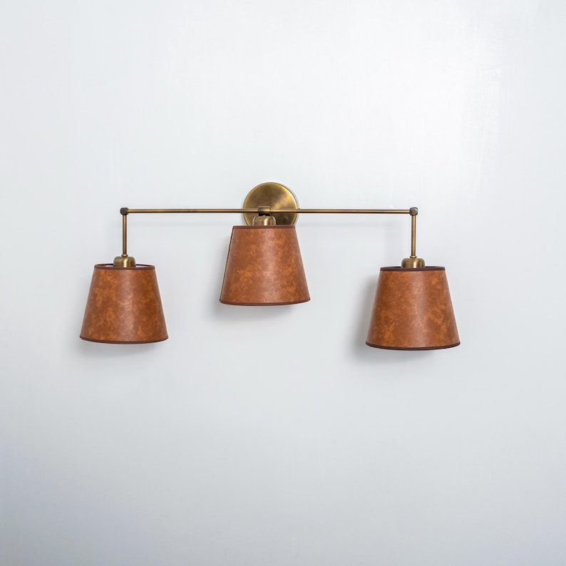 Château Brass Wall Sconce - Natural Linen Shades