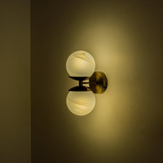 Industrial Globe Wall Lamp – Dual Light