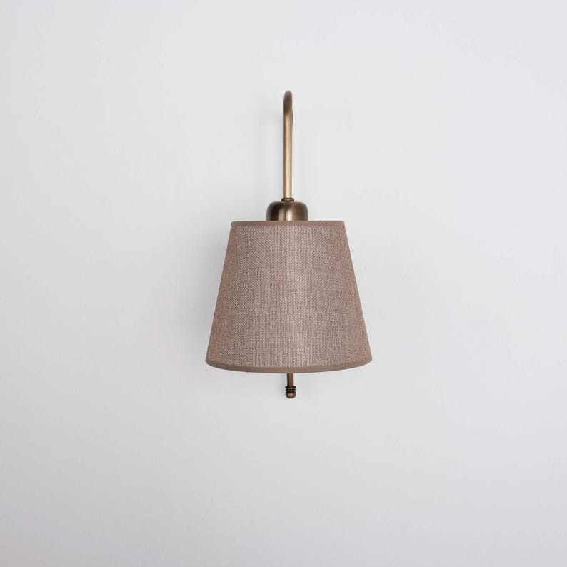Vintage Wall Lamp with Linen Shade