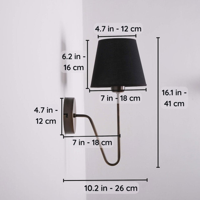 Wall Sconce with Lampshade,Farmhouse Sconce