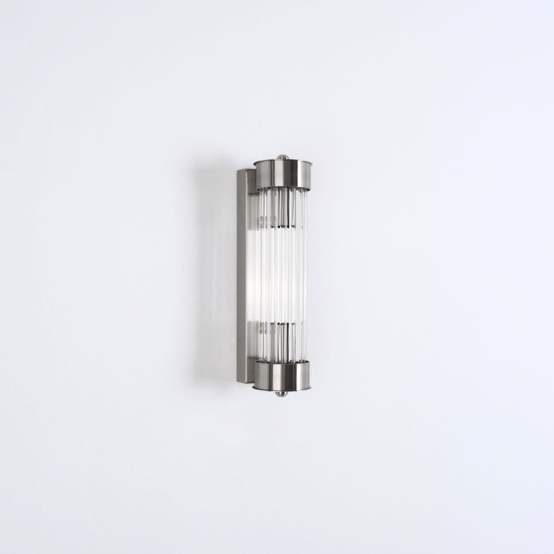 Antique Glass Wall Light, Art Deco Vintage Wall Sconce