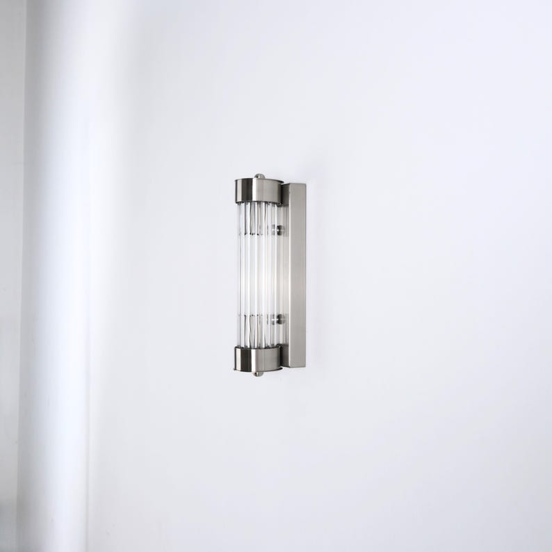 Antique Glass Wall Light, Art Deco Vintage Wall Sconce