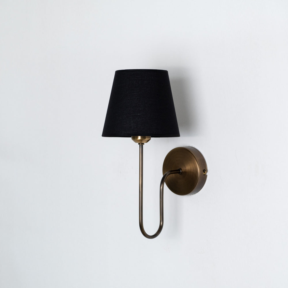 Aged Brass Plug-In Wall Sconce - (hardware + installation guide included)