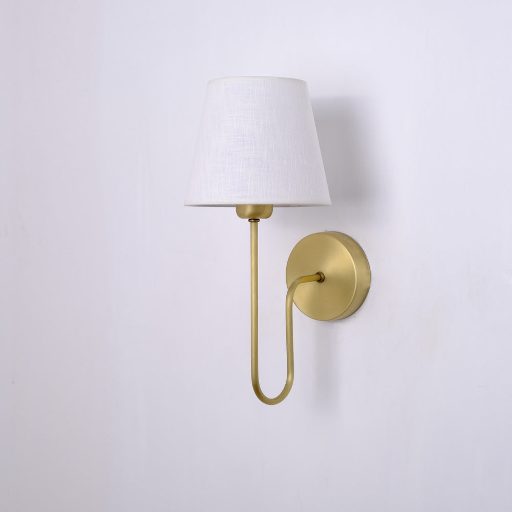 Aged Brass Plug-In Wall Sconce - (hardware + installation guide included)