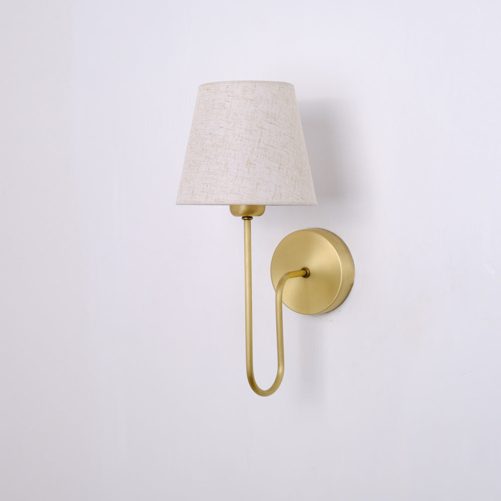 Aged Brass Plug-In Wall Sconce - (hardware + installation guide included)