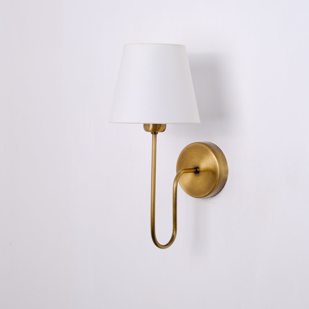 Aged Brass Plug-In Wall Sconce - (hardware + installation guide included)