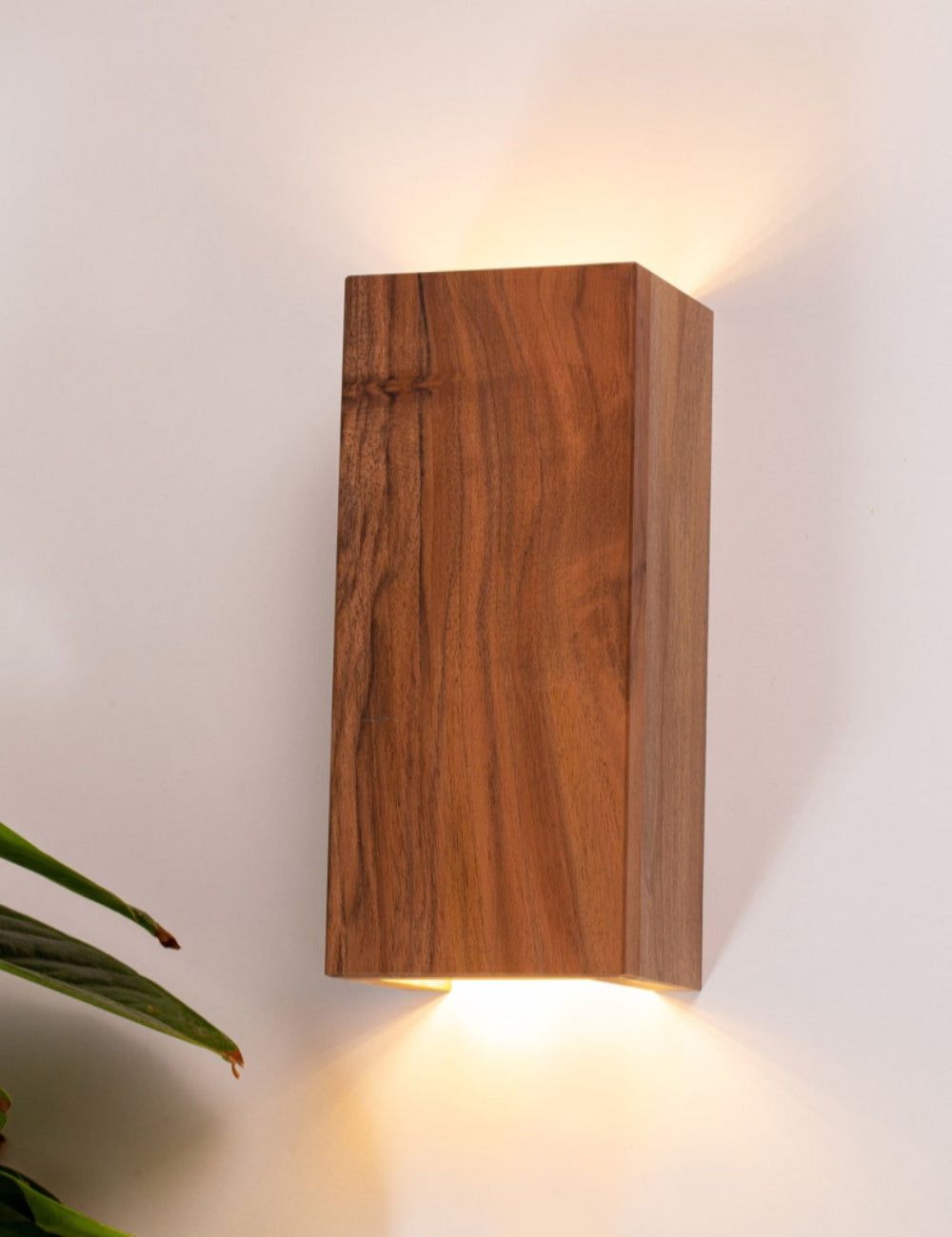 Rustic Wood Wall Sconce Lamp-Industrial LED Light with Solid Wood Design