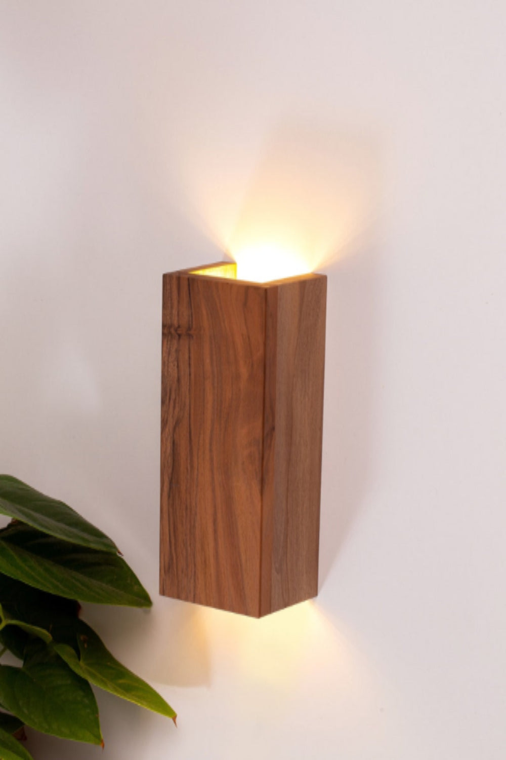 Rustic Wood Wall Sconce Lamp-Industrial LED Light with Solid Wood Design