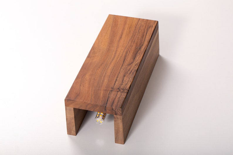 Rustic Wood Wall Sconce Lamp-Industrial LED Light with Solid Wood Design