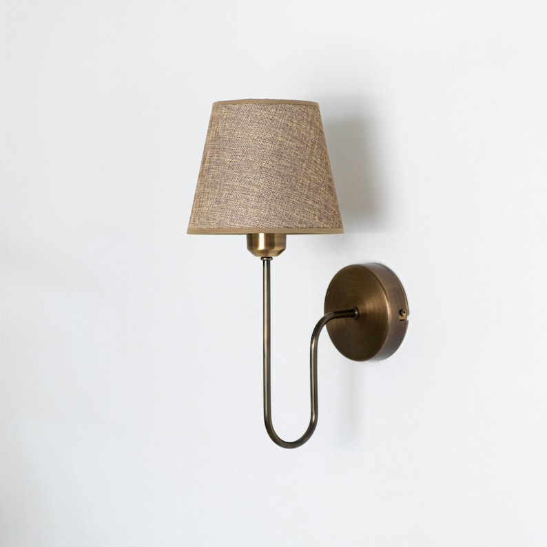 Aged Brass Plug-In Wall Sconce - (hardware + installation guide included)