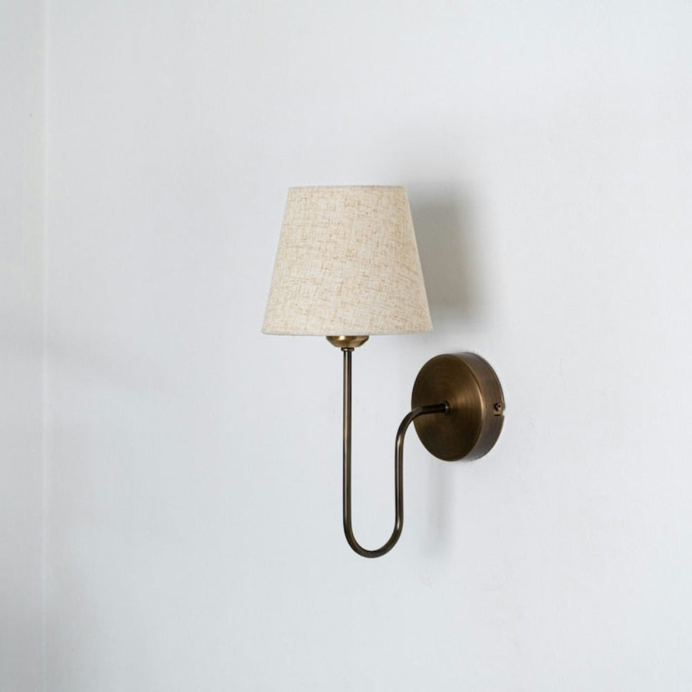 Aged Brass Plug-In Wall Sconce - (hardware + installation guide included)