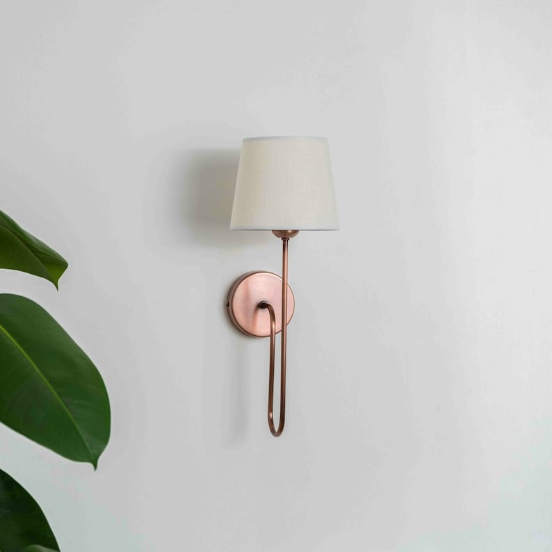 Aged Brass Plug-In Wall Sconce - (hardware + installation guide included)