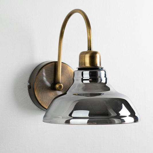 Industrial Glass Shade Wall Sconce Lamp-Vintage Farmhouse Lighting