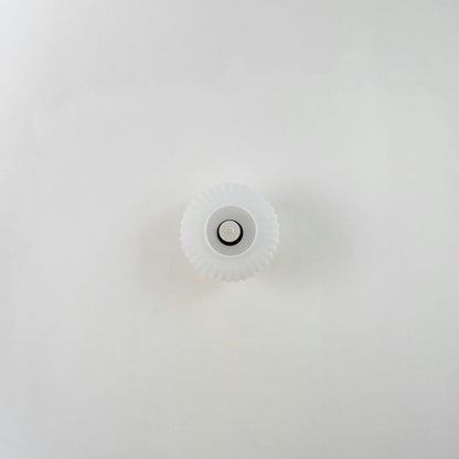 Vintage Ribbed Glass Ceiling Lamp-Semi-Flush Mount Vanity Fixture