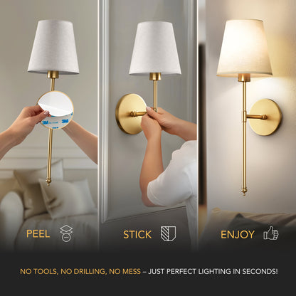 DNC WIRELESS WALL SCONCES (SET OF 2 )