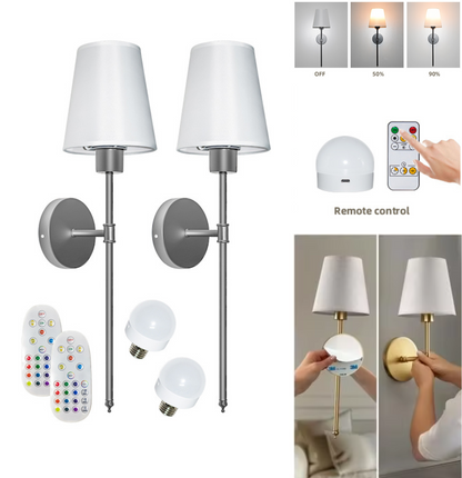 DNC WIRELESS WALL SCONCES (SET OF 2 )