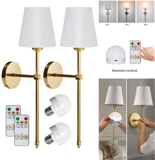 DNC WIRELESS WALL SCONCES (SET OF 2 )