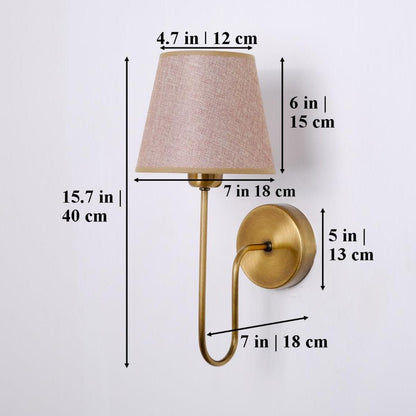 Aged Brass Plug-In Wall Sconce - (hardware + installation guide included)