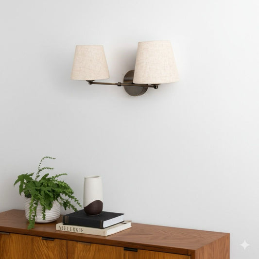 Chic Vintage 2-Light Wall Sconce -Modern Vanity Lamp for Bedroom