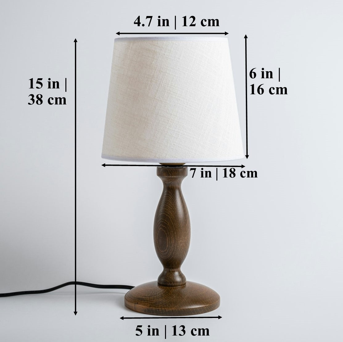 Tiny Walnut Table Lamp – Mid Century Night Light | LIPA