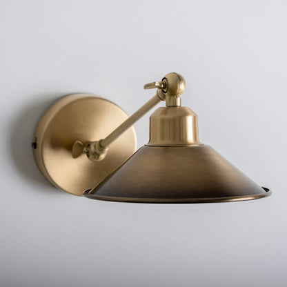 Aged Brass Swing Arm Sconce