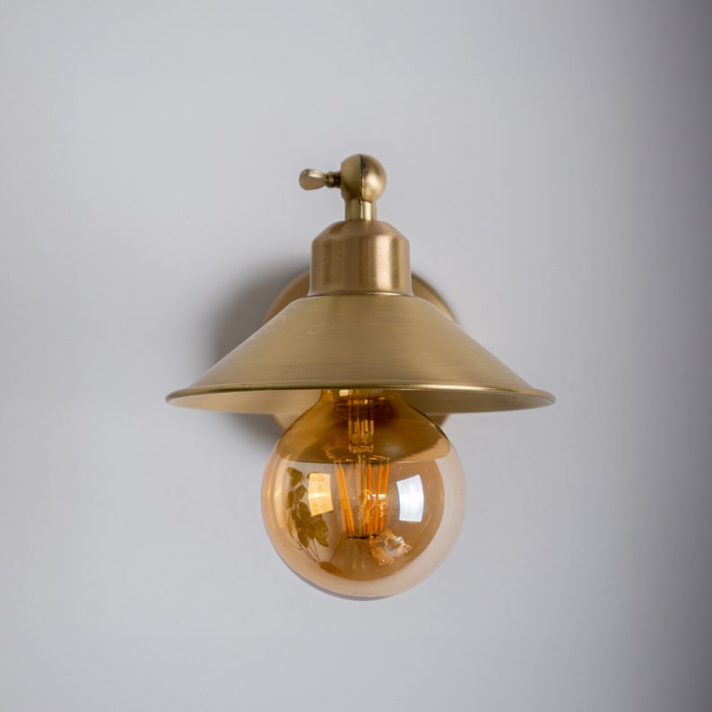 Aged Brass Swing Arm Sconce