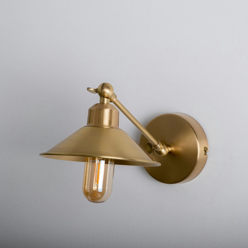 Aged Brass Swing Arm Sconce