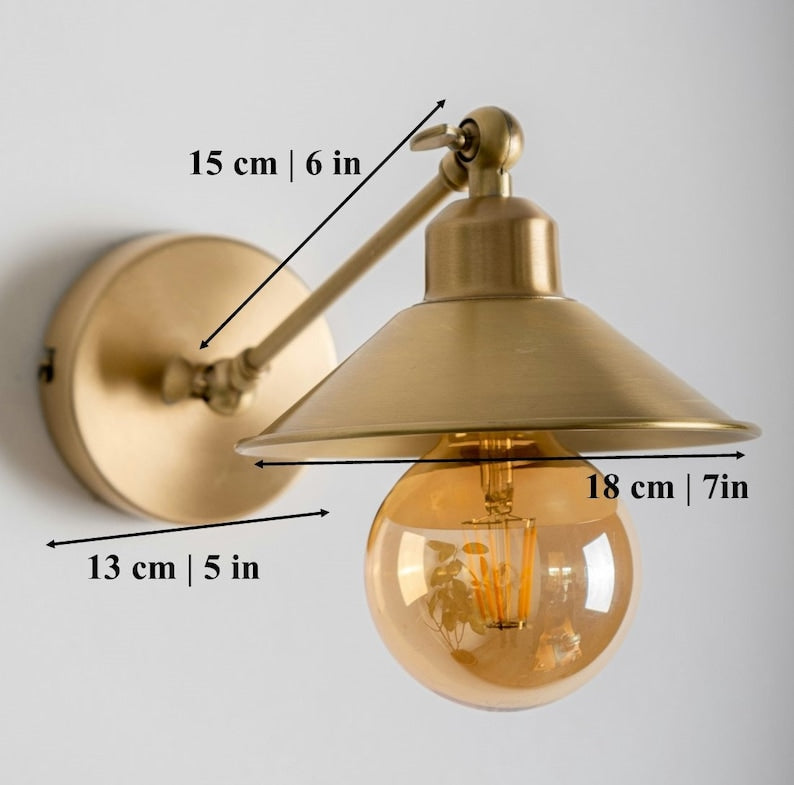 Aged Brass Swing Arm Sconce
