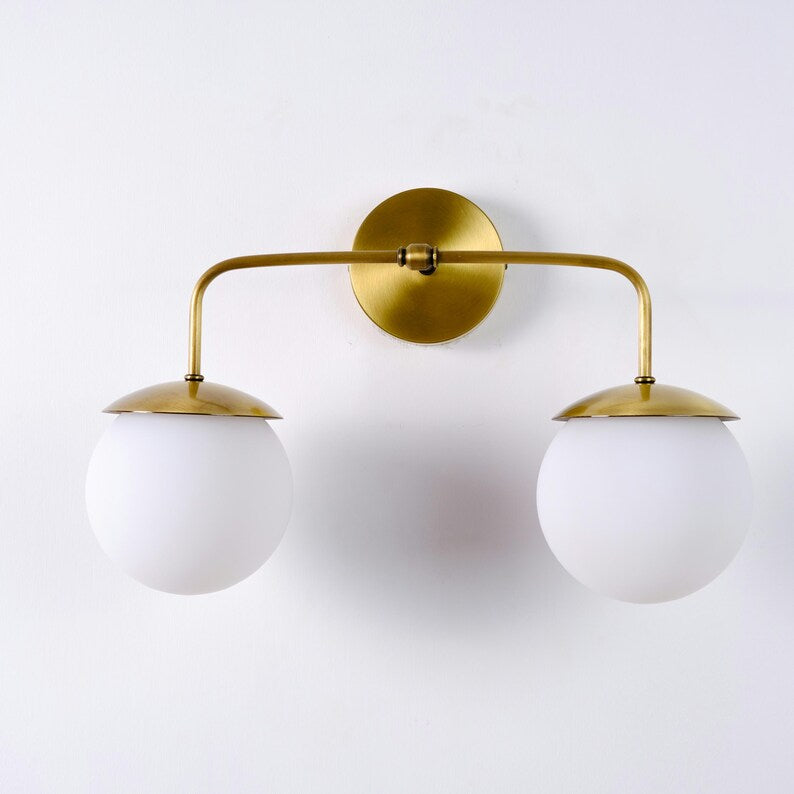 DuoSphere Glass Wall Sconce