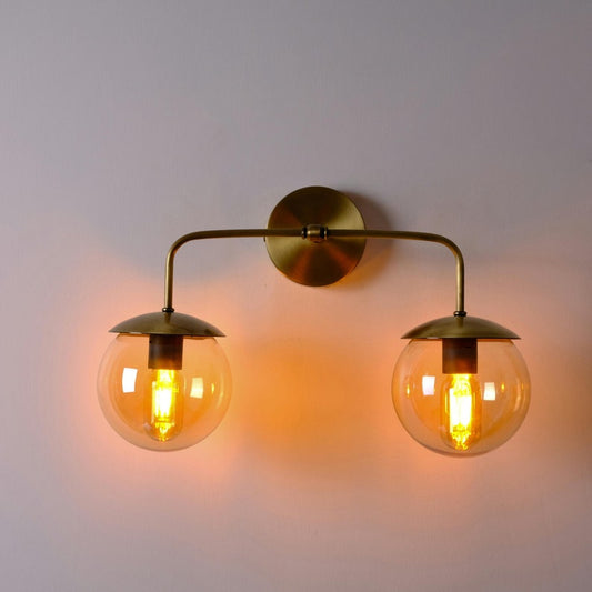 DuoSphere Glass Wall Sconce
