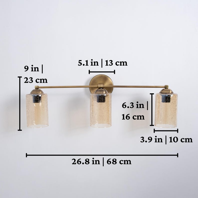 3-Light Art Deco Wall Sconce